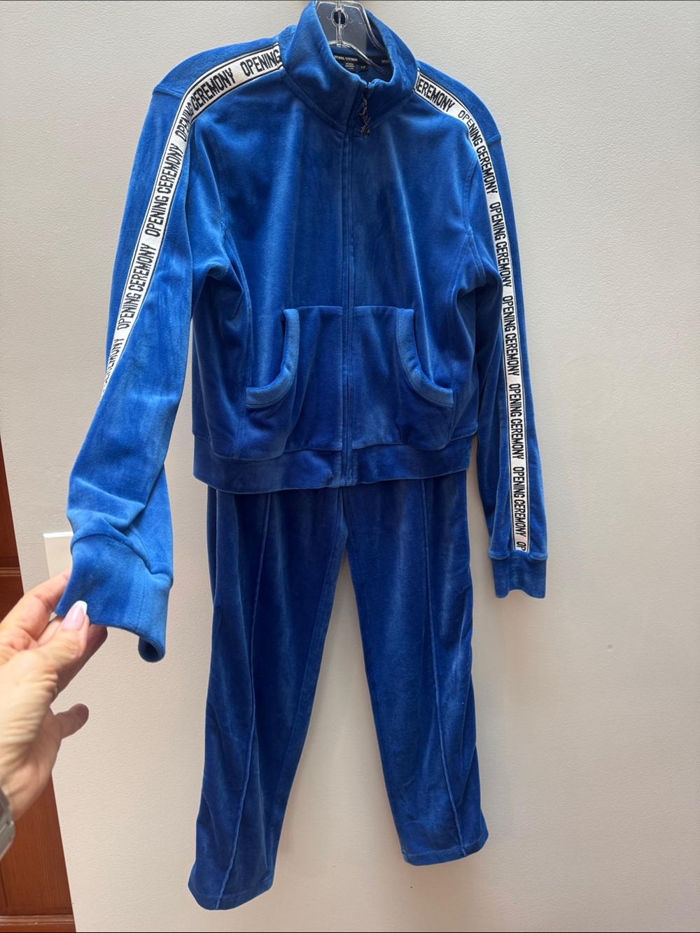 Opening Ceremony Kids Royal Blue Velour Track Pajama Set